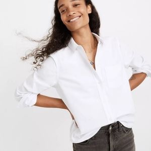 Madewell Shrunken Button Down Oxford Shirt White